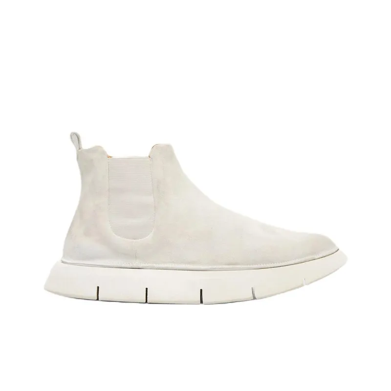 Marsèll Intagliata Ankle Length Chelsea Boots 4cm Women's Gray White-1