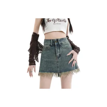 ORIGIN 2025 Summer Fitted Denim Short Skirts For Women's Women's