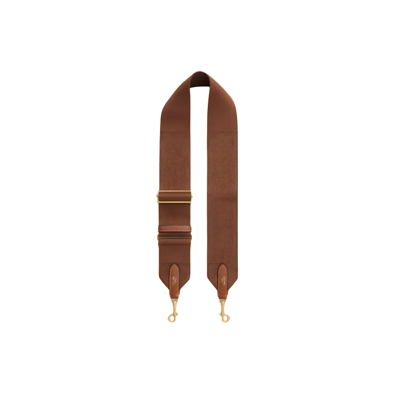 CELINE Wool With Cow Leather Bag Strap Women's Tawny-0