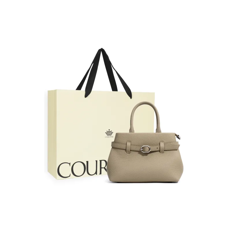 COURONNE Top Grain Cow Leather Kelly Bag Handbag Regular Women's Multicolor-24
