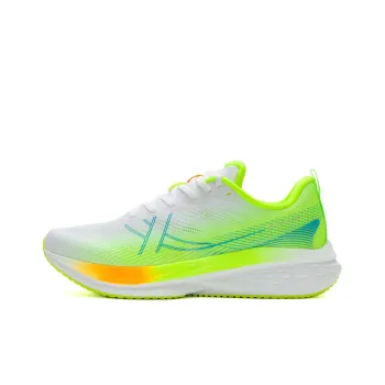 XTEP Anti Slip Wear Resistant Low Top Running Shoes Men's Classic White New Neon Green