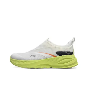 LiNing SOFT GO 2 Slip Resistant, Abrasion Resistant, Lightweight Low Top Casual Shoes Men's White Green