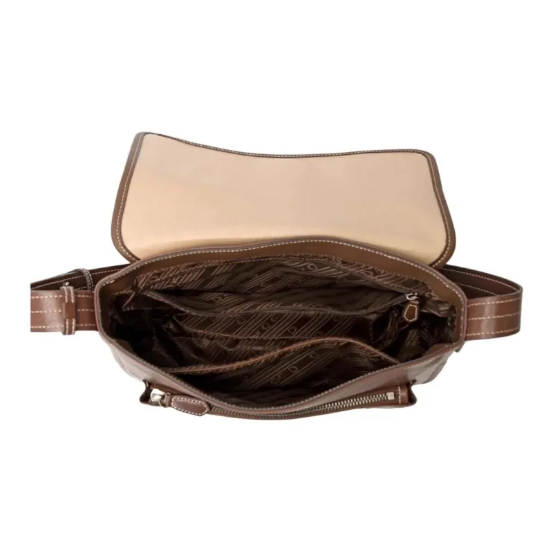 Why Vegetable Tanned Cow Leather Messenger Crossbody Bag, Shoulder Bag Medium Size Women's Multicolor-4