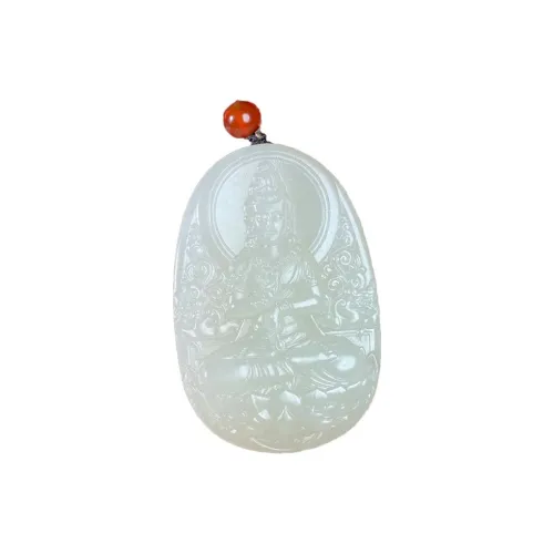 BUDOUXIAOAI Pendants White Jade/Pale Greenish White Jade Unisex
