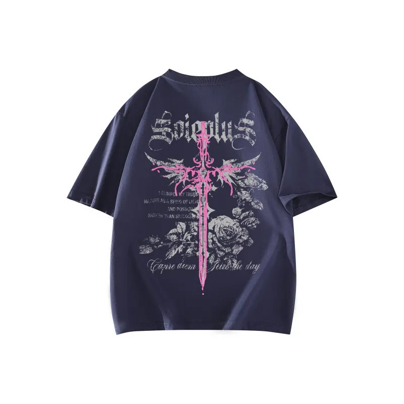 SOIE T Shirts Unisex Navy Blue-0