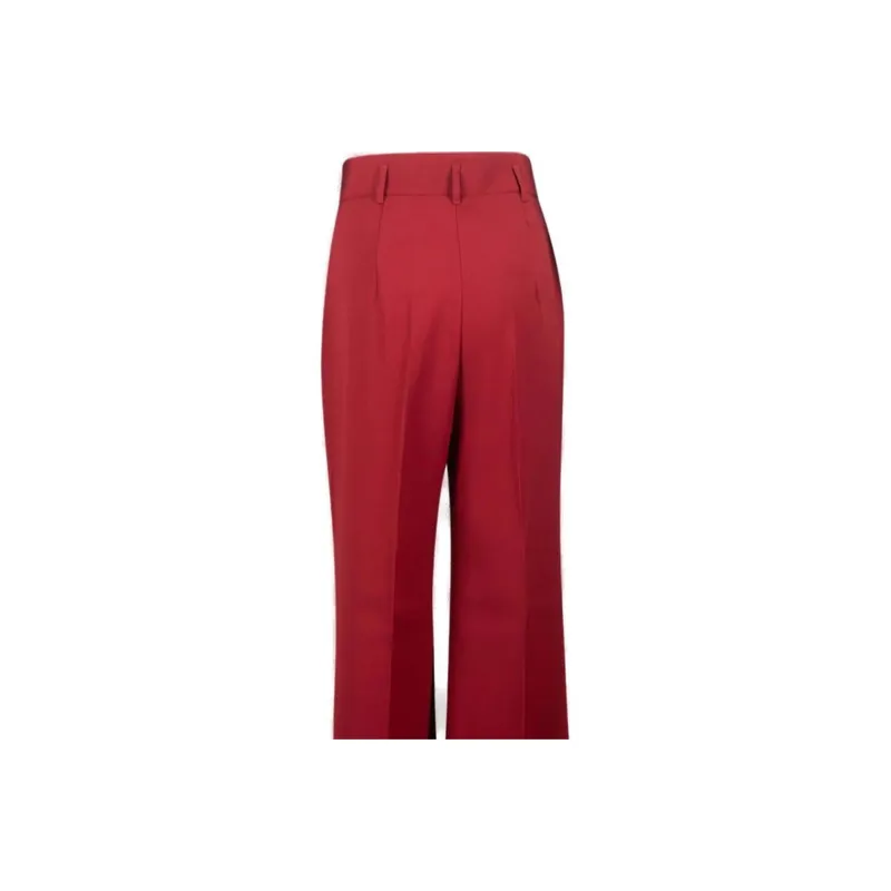 MaxMara Studio High Waisted Straight Leg Trousers-3