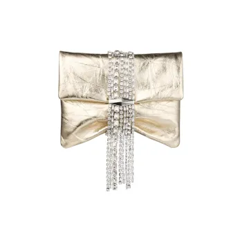 Jimmy Choo Metallic Leather like Shoulder Bag Women's Gold