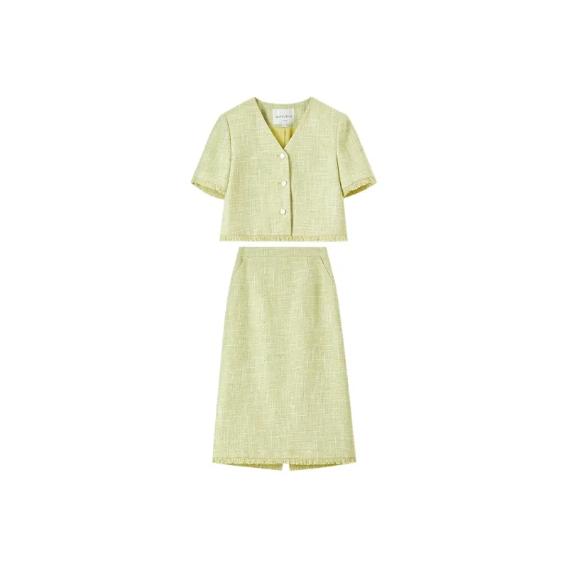 SENTUBILA Two Piece Skirt Sets Women's-0