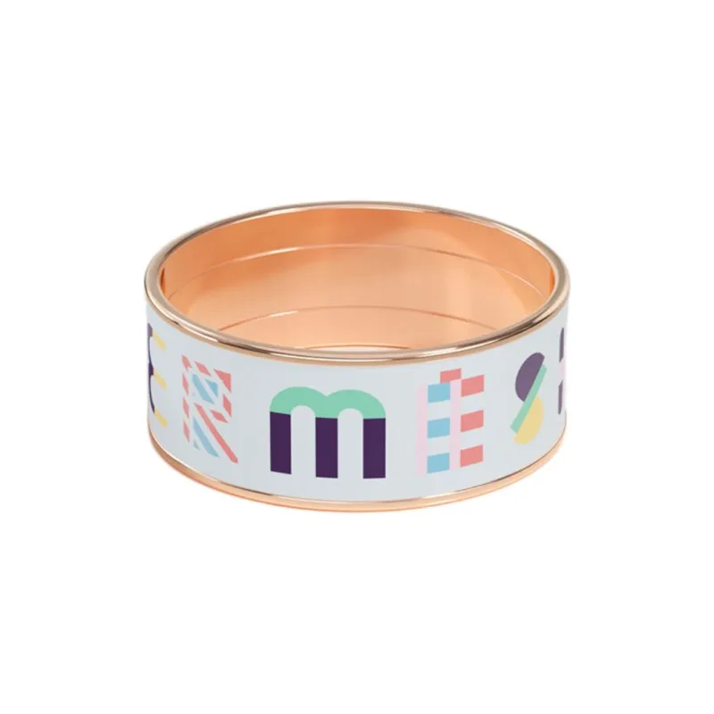HERMES Enamel Rings Women's White-1