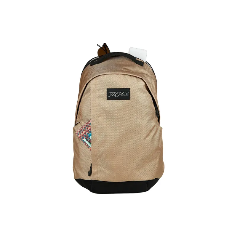 JanSport Recycled Polyester Backpack Unisex Brown & Black-2