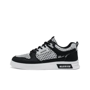 Warrior Abrasion Resistant, Lightweight, And Breathable Low Top Skateboard Shoes Men's Black Gray