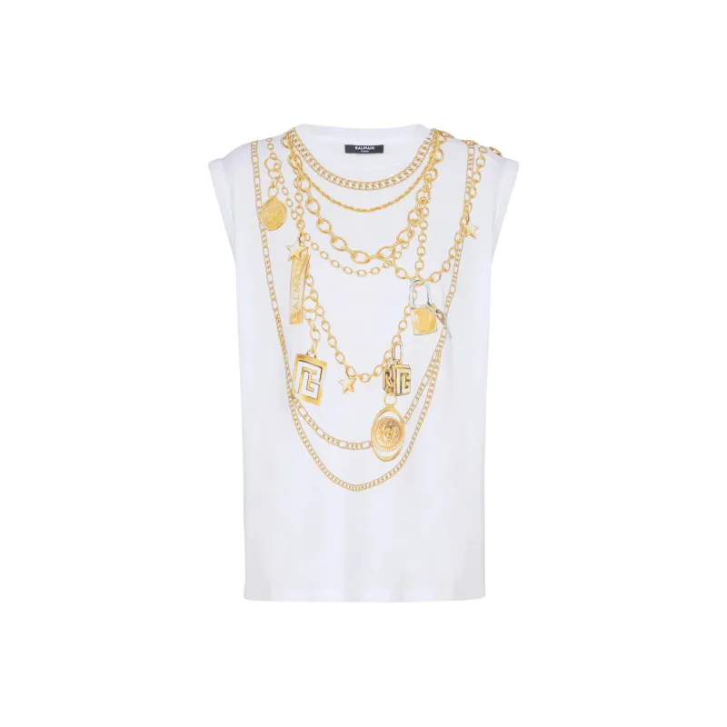 BALMAIN Collier print Vest-0