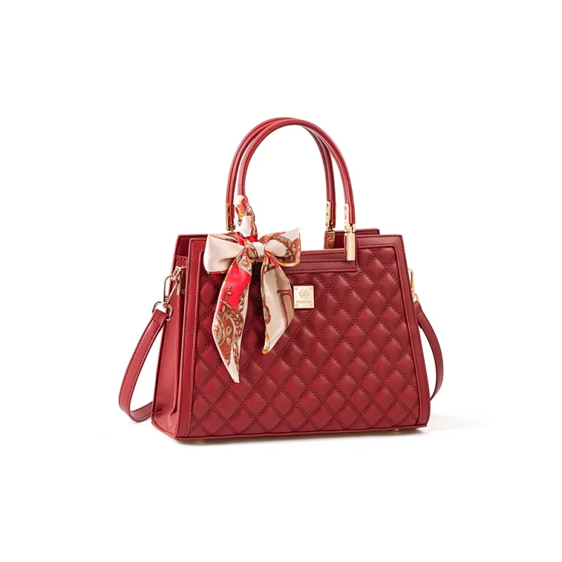 Vigno Synthetic Leather Handbag Women's Red/Black-1