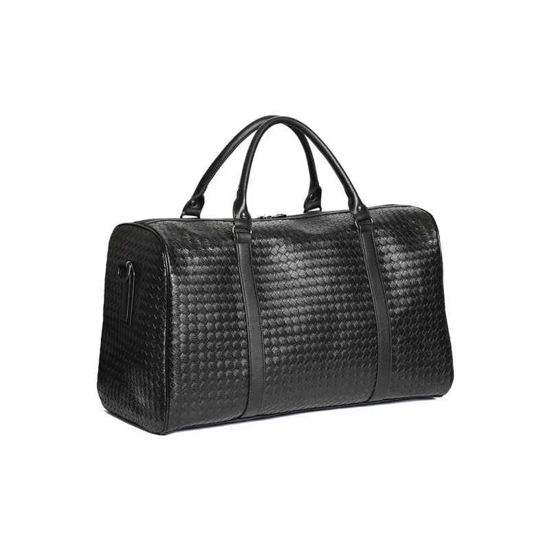 KAISER PU One Shoulder Handbag, Travel Bag Men's Black-0