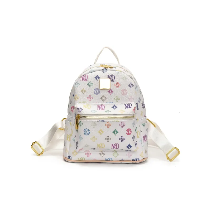 ZAVC PU Backpack Women's Coffee/White-5