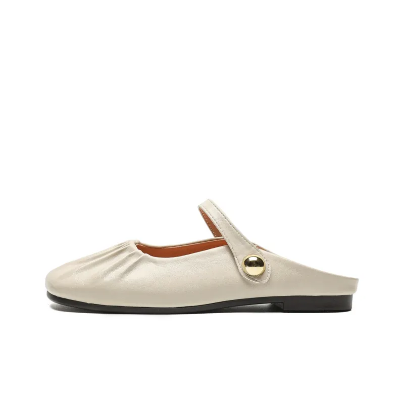 MADALLO Rubber Sole Slip Resistant Closed Toe Slippers Women's-0