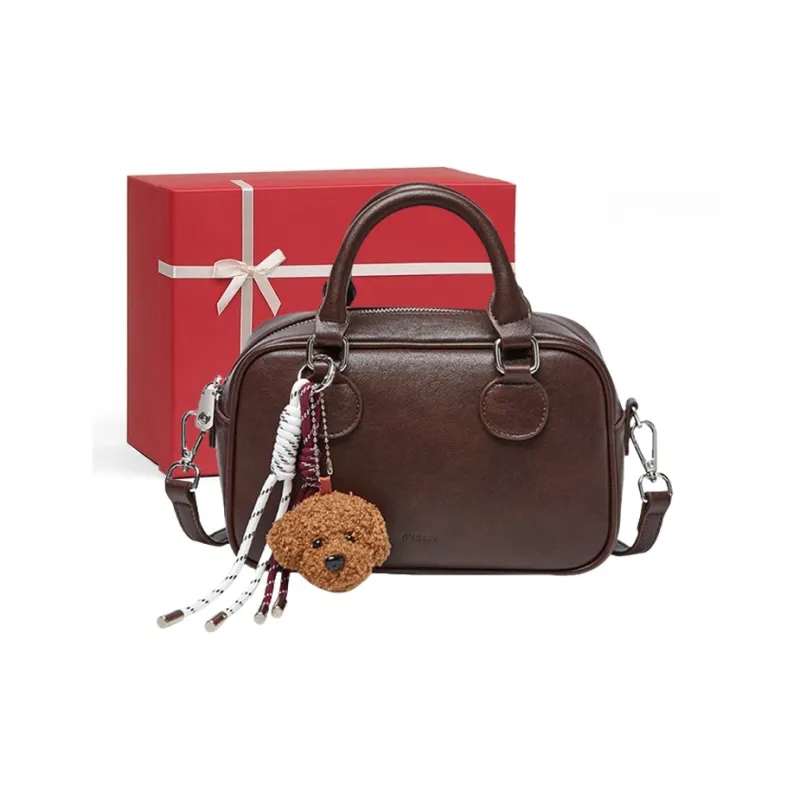 CNNCOO Synthetic Leather Handbag Women's Vegetable Tanned Coffee-0