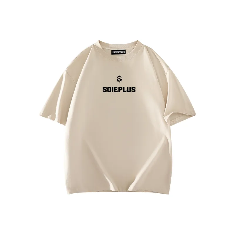 SOIE T-Shirts Unisex Light Beige Apricot-1