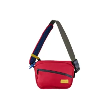 CRUMPLER Canvas Bag, Messenger Bag, Crossbody Bag Medium Size Unisex Red/Black/Night Sky