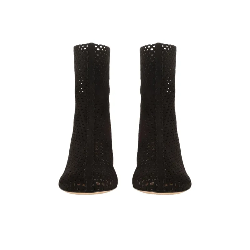 SERGIO ROSSI Sr Micro Mermaid Ankle Boots 5cm Women's Black-3
