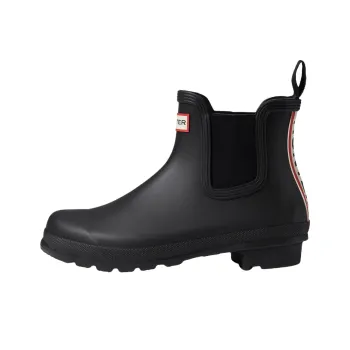 HUNTER Short Chelsea Boots Women's Black