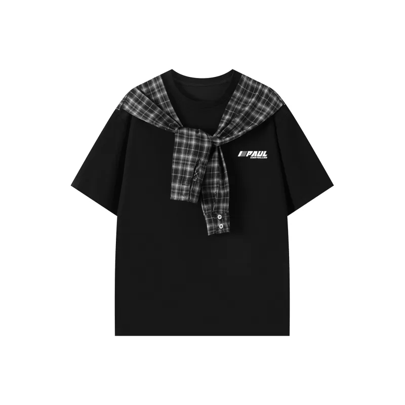 PAUL COSTELLOE T Shirts Unisex Black Shawl Style-0
