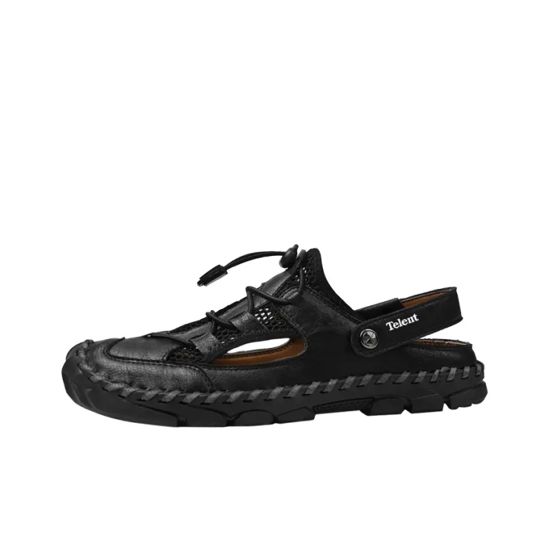 TELENT Anti Slip Wear Resistant River Trekking Shoes Men's Black-0
