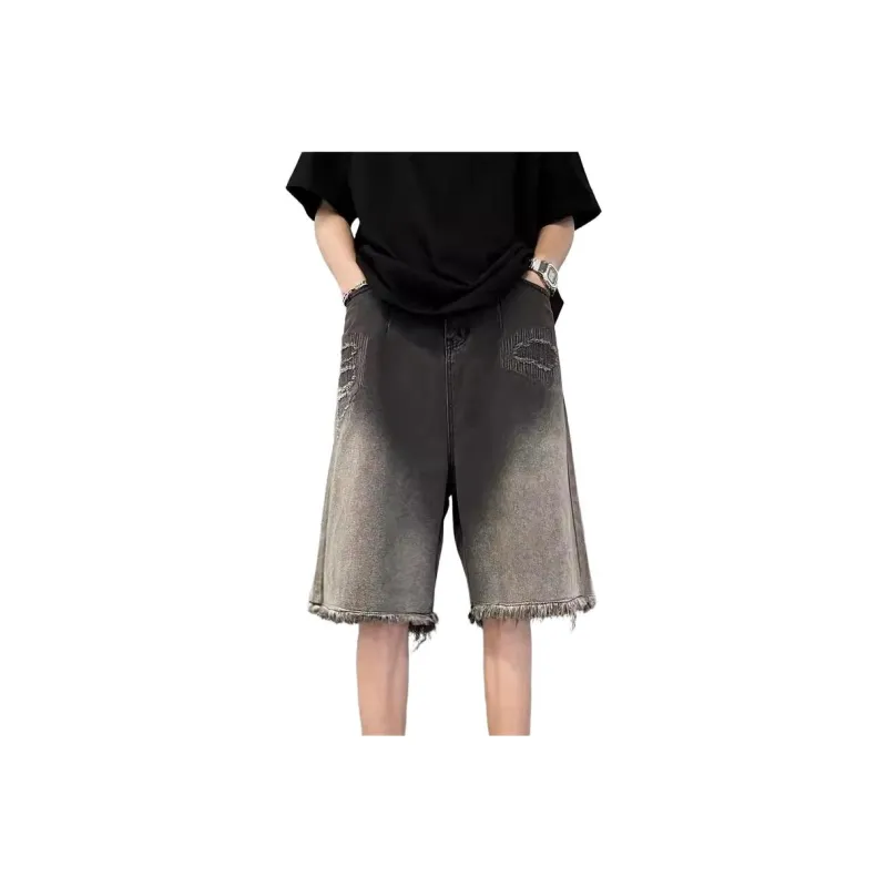 KVIV Denim Shorts Men Black -0