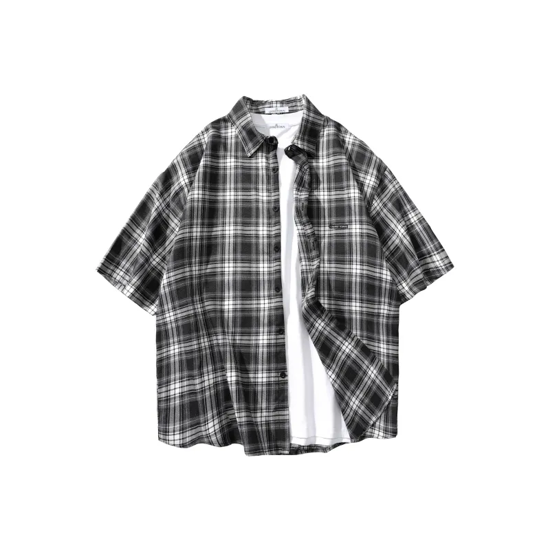 LIVINGTOWN Shirt Unisex Black Gray-0