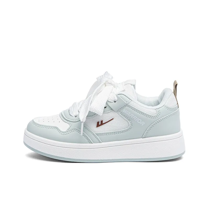 Warrior Slip Resistant, Abrasion Resistant, Lightweight Low Top Skateboard Shoes Women's White Green-0