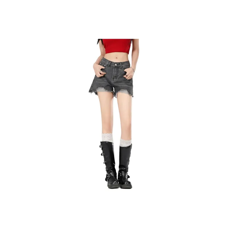 LCEVHZ'S Denim Shorts Women's Nostalgic Blue-0