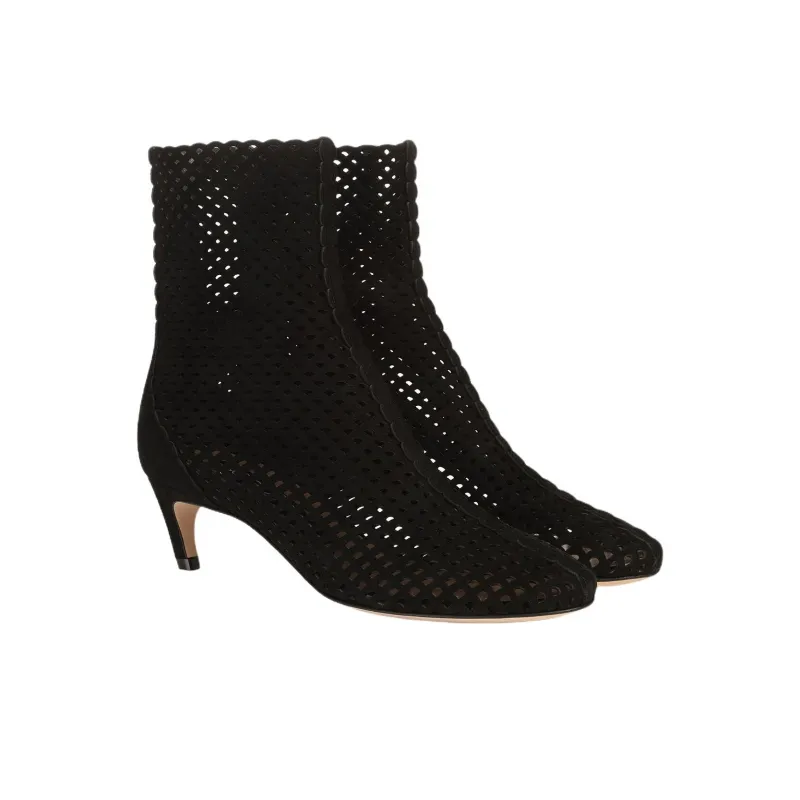 SERGIO ROSSI Sr Micro Mermaid Ankle Boots 5cm Women's Black-2