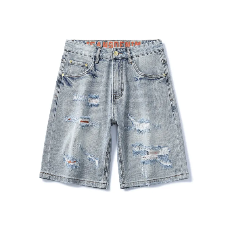 SANTASTIC Denim Shorts Men Blue-0