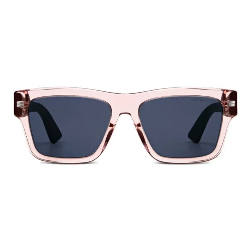 DIOR Plastic Irregular Shape Sunglasses Unisex Pink/Green-1