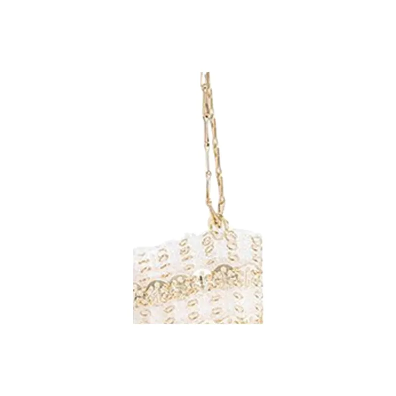 Paco Rabanne Portable Crossbody Bag Shoulder Bag Women's Gold-4