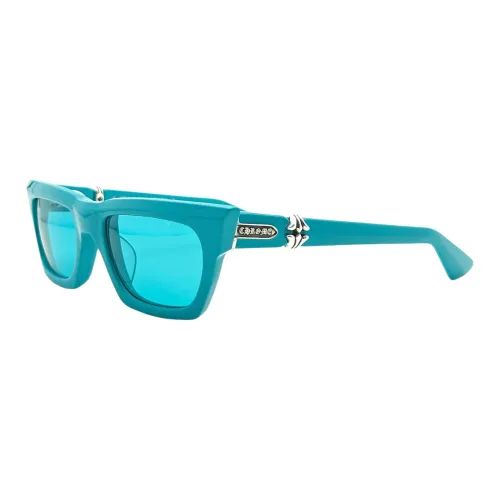 Chrome Hearts Acetate Silver Square Sunglasses Men's Blue