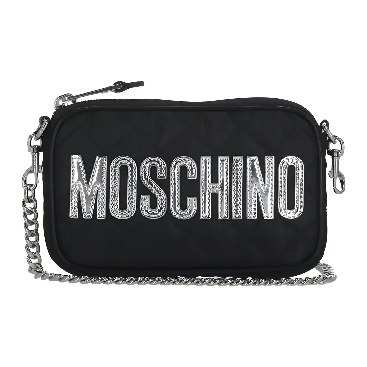 MOSCHINO Nylon Crossbody Bag Shoulder Bag Women's Black-0