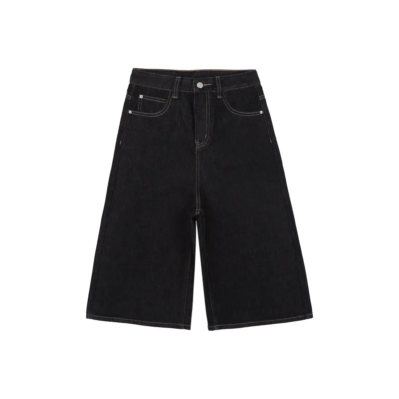 Wen Shan Denim Shorts Women's Dark Blue-0