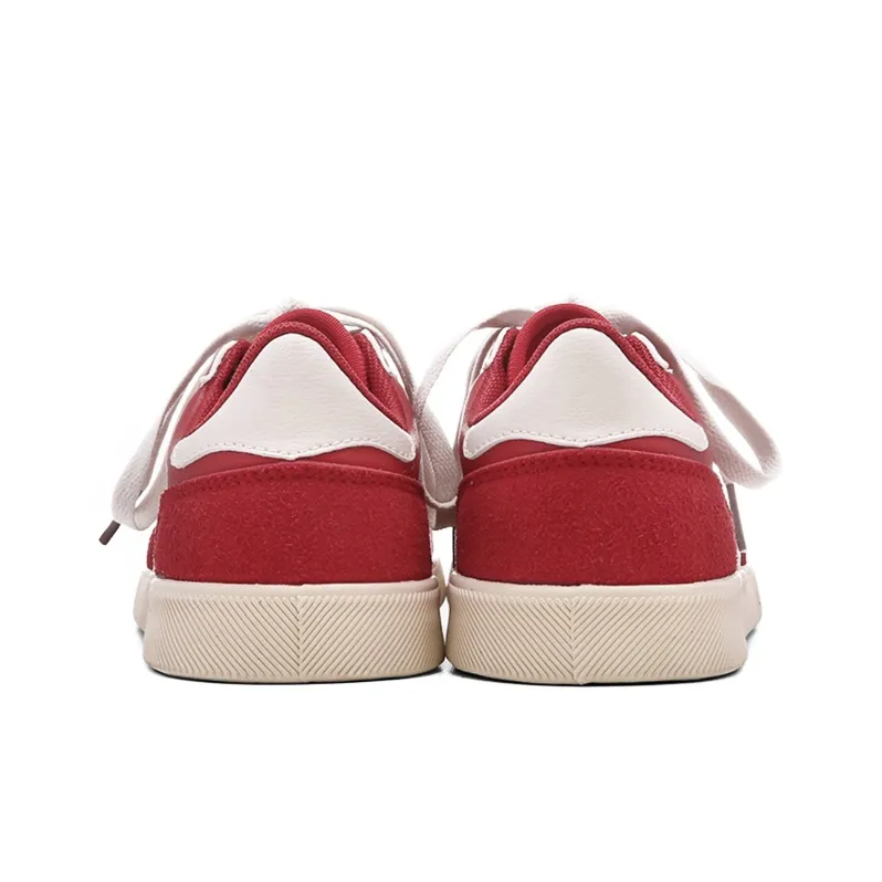 Ordifen Low Top Skateboard Shoes Women's Red-3