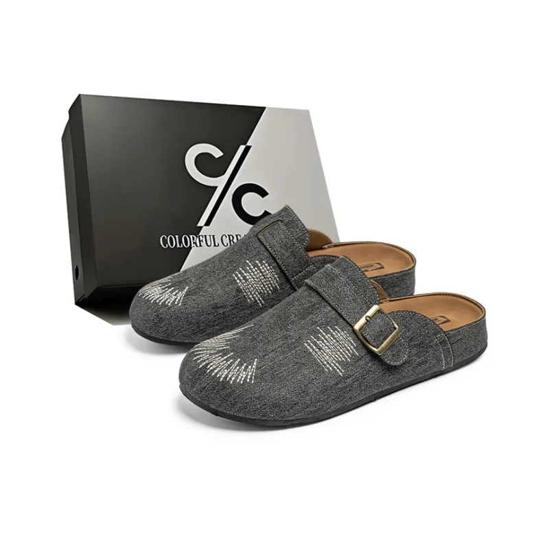 Colorful Creations EVA Stitching Quiet Odor Resistant Abrasion Resistant Slip Resistant Closed Toe Slippers Men's-6