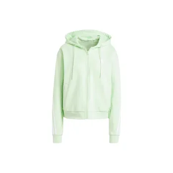 Adidas Future Icons 3 Stripes Full Zip Hoodie Semi Green Spark