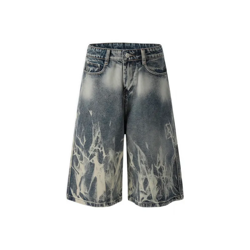 IXXAT Denim Shorts Unisex Tie Dye Blue-0