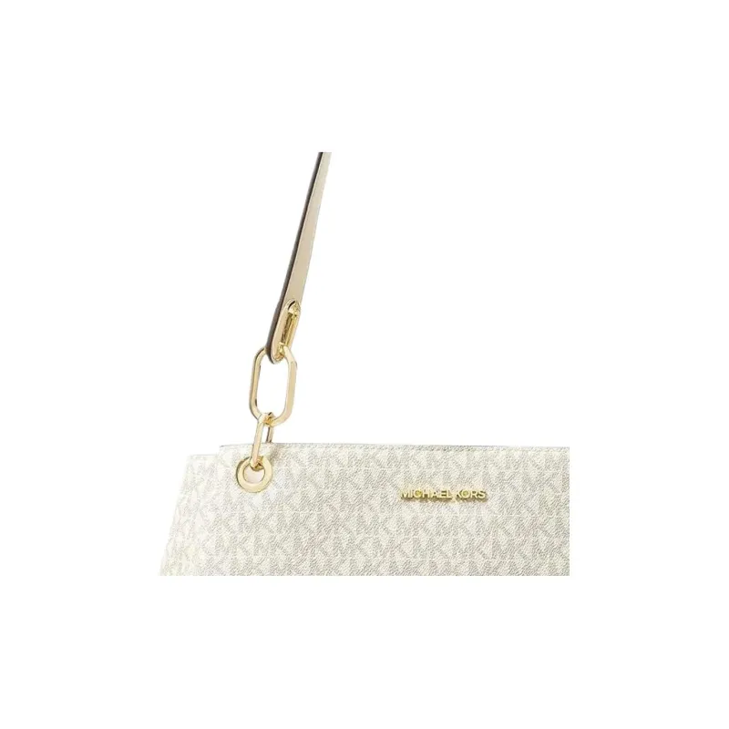 MICHAEL KORS Canvas Handbag, Shoulder Bag Women's Vanilla White-2