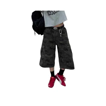 DUATOGE Denim Shorts Men Camouflage 