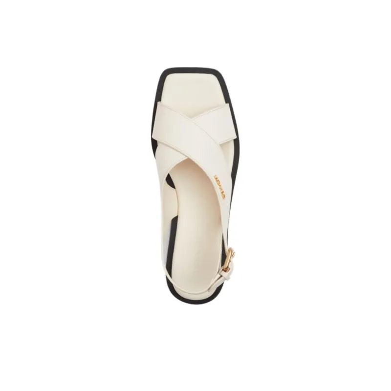 COACH Link One Strap Sandals Women's White-3