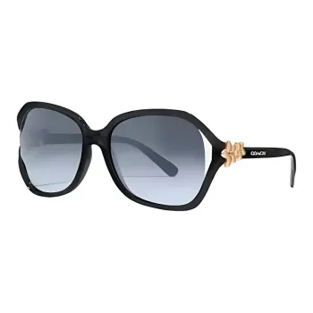 COACH Irregular Shape Sunglasses Women's Black