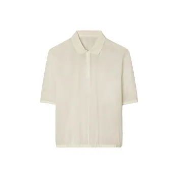 TORY BURCH Poplin Zip up Polo Shirt