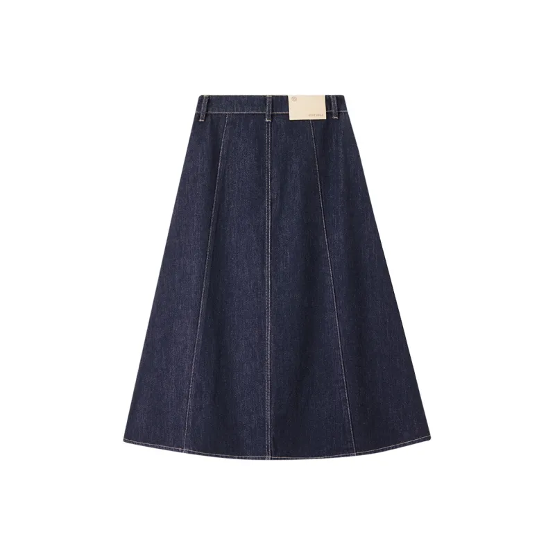 SENTUBILA Denim Long Skirt Women's-1
