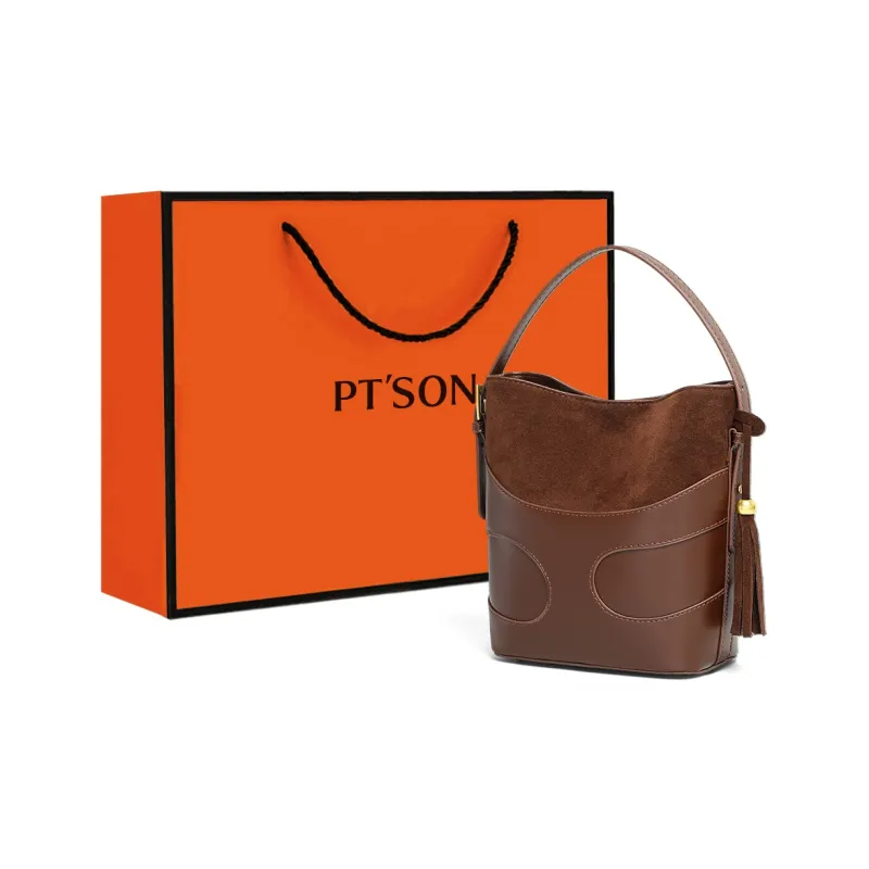 PT'SON Synthetic Leather Shoulder Bag, Crossbody Bag, Handbag Regular Women's Brown/Coffee-4