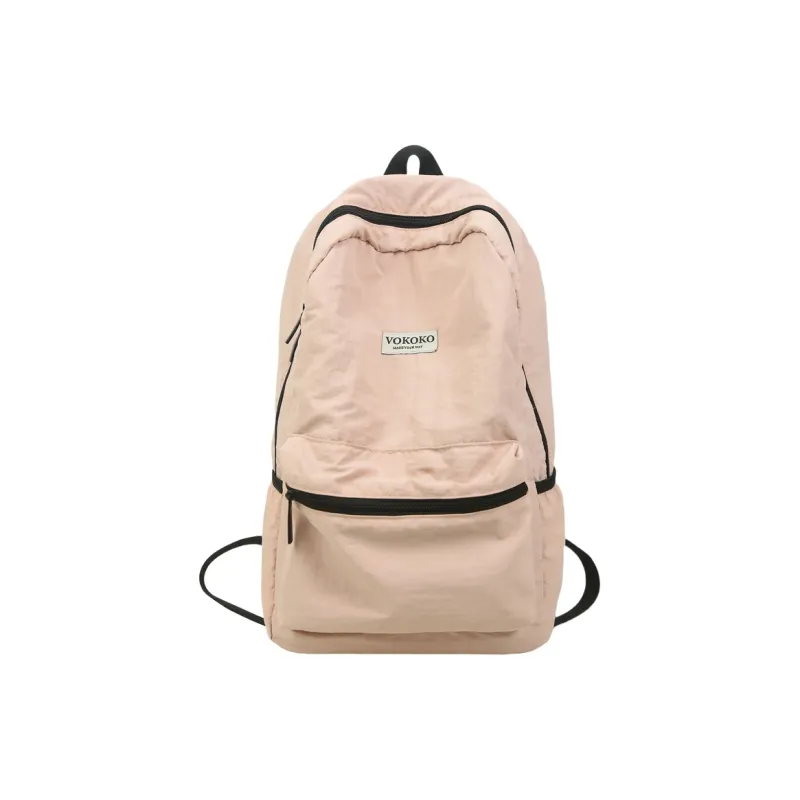 BUBM Nylon Backpack Unisex Black/Pink/Burgundy/Violet/Army Green-12